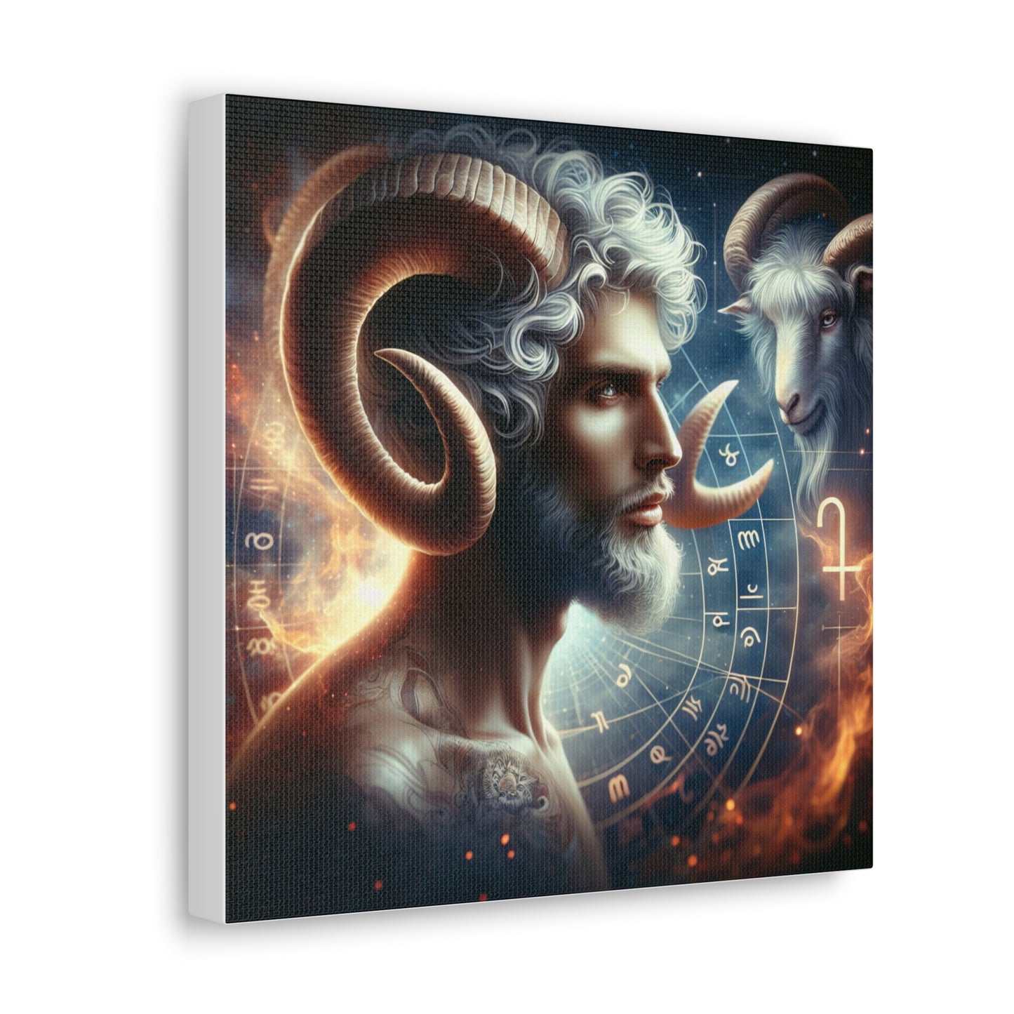 Aries Man Astrological Sign Canvas Wall Art