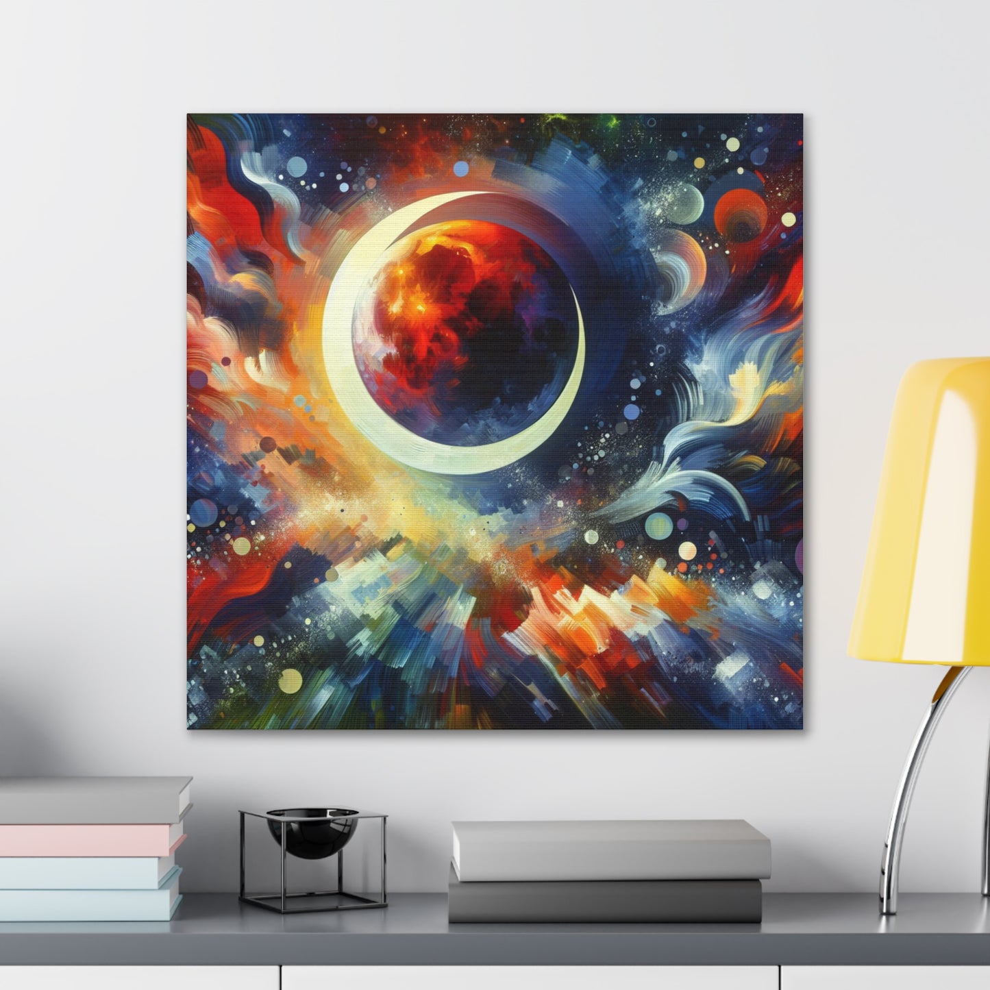 Lunar Eclipse Canvas Wall Art