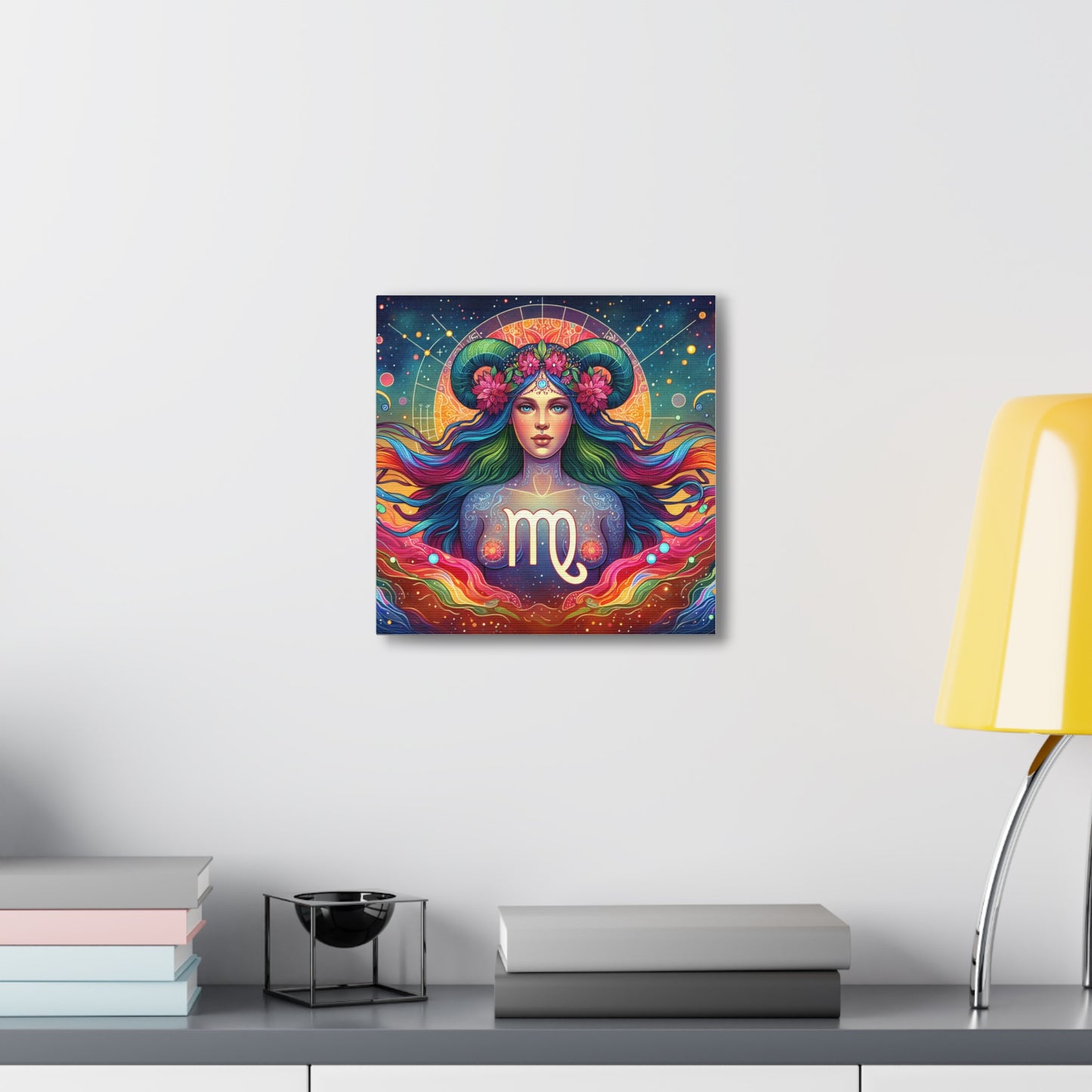 Virgo Woman Astrological Sign Canvas Wall Art