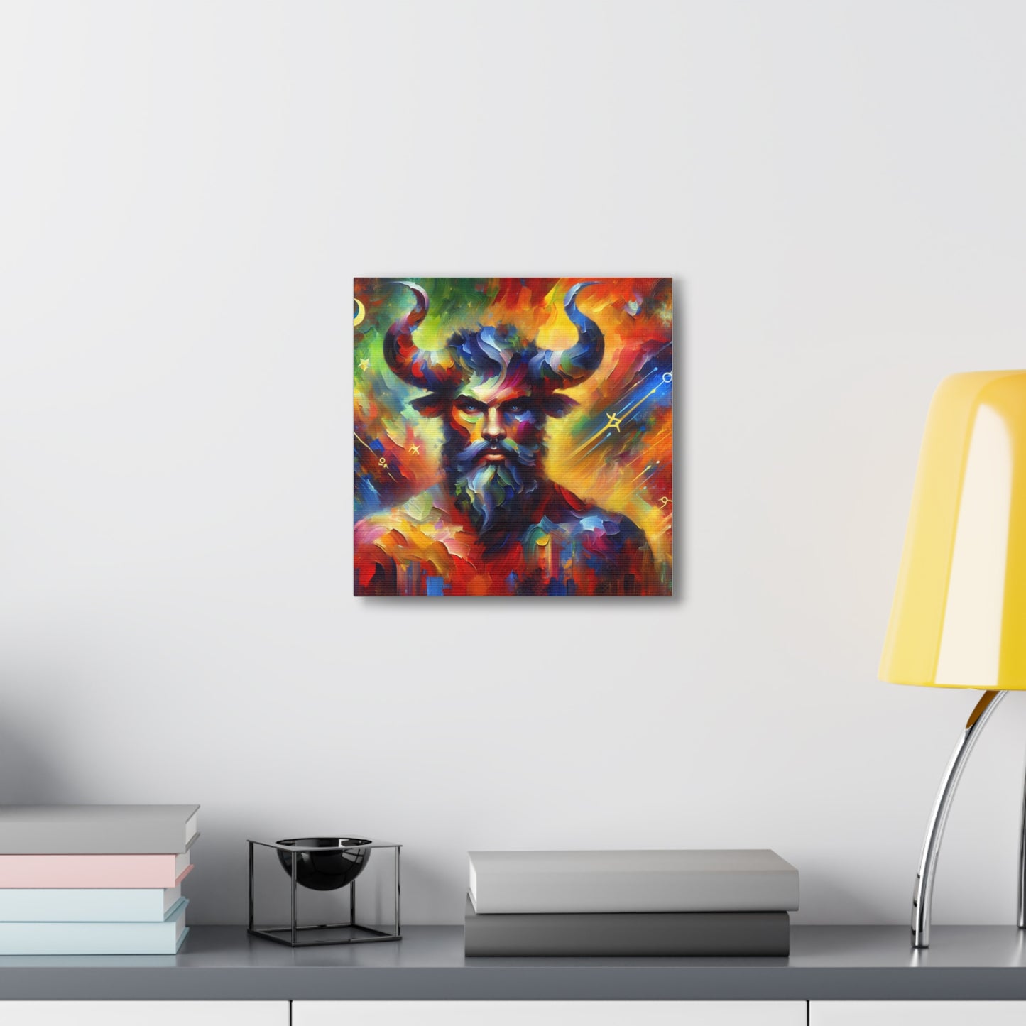 Taurus man Astrological Sign Canvas Wall Art