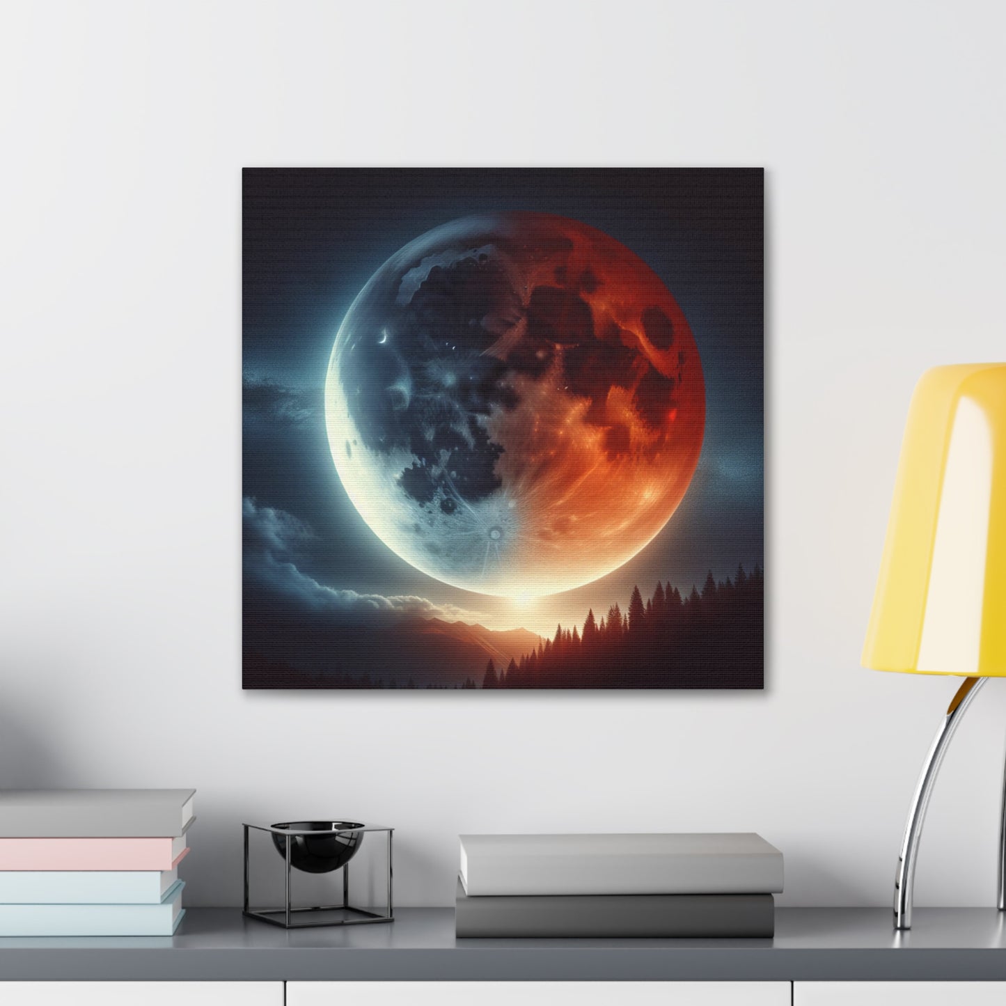 Lunar Eclipse Canvas Wall Art