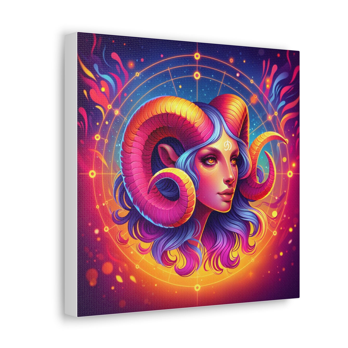 Aries Woman Astrological Sign Canvas Wall Art