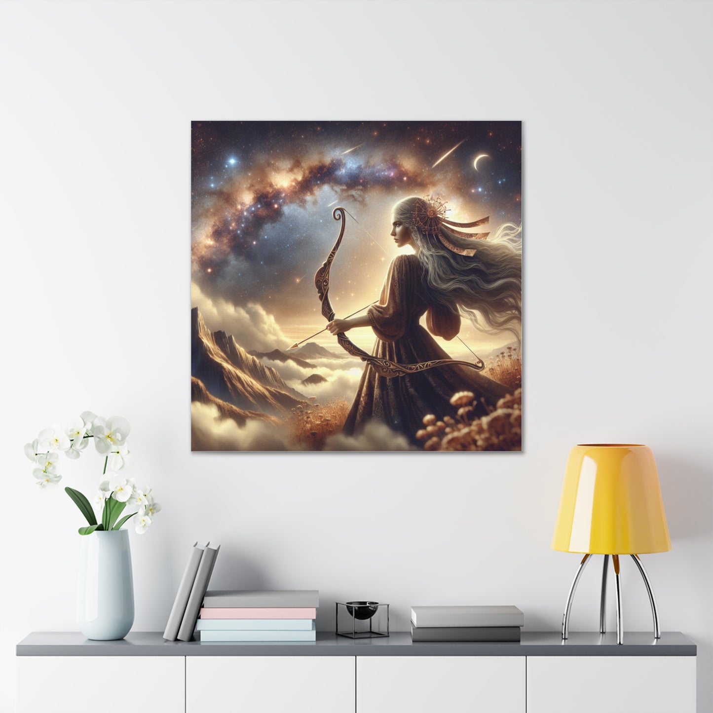 Sagittarius Woman Astrological Sign Canvas Wall Art