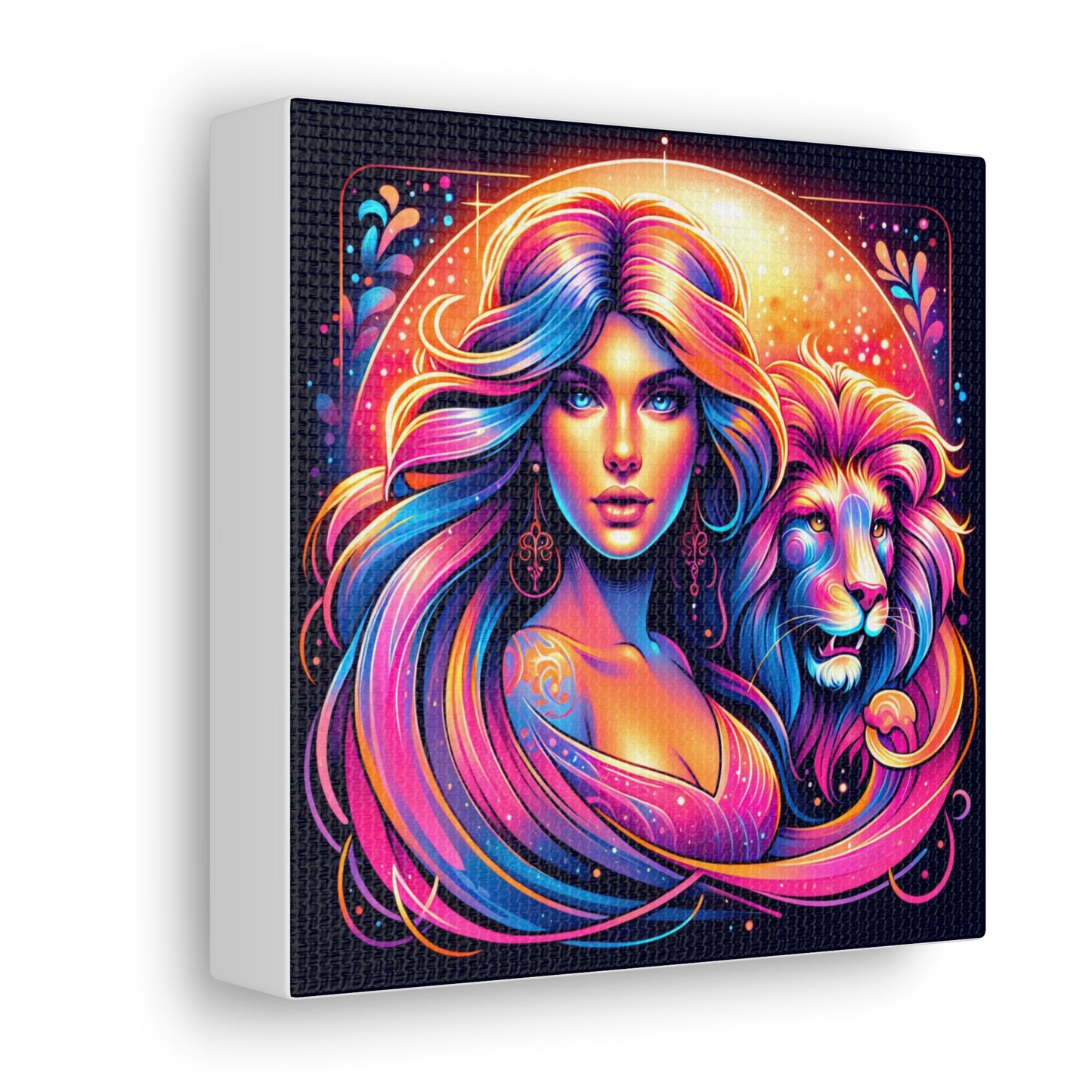 Leo Woman Astrological Sign Canvas Wall Art