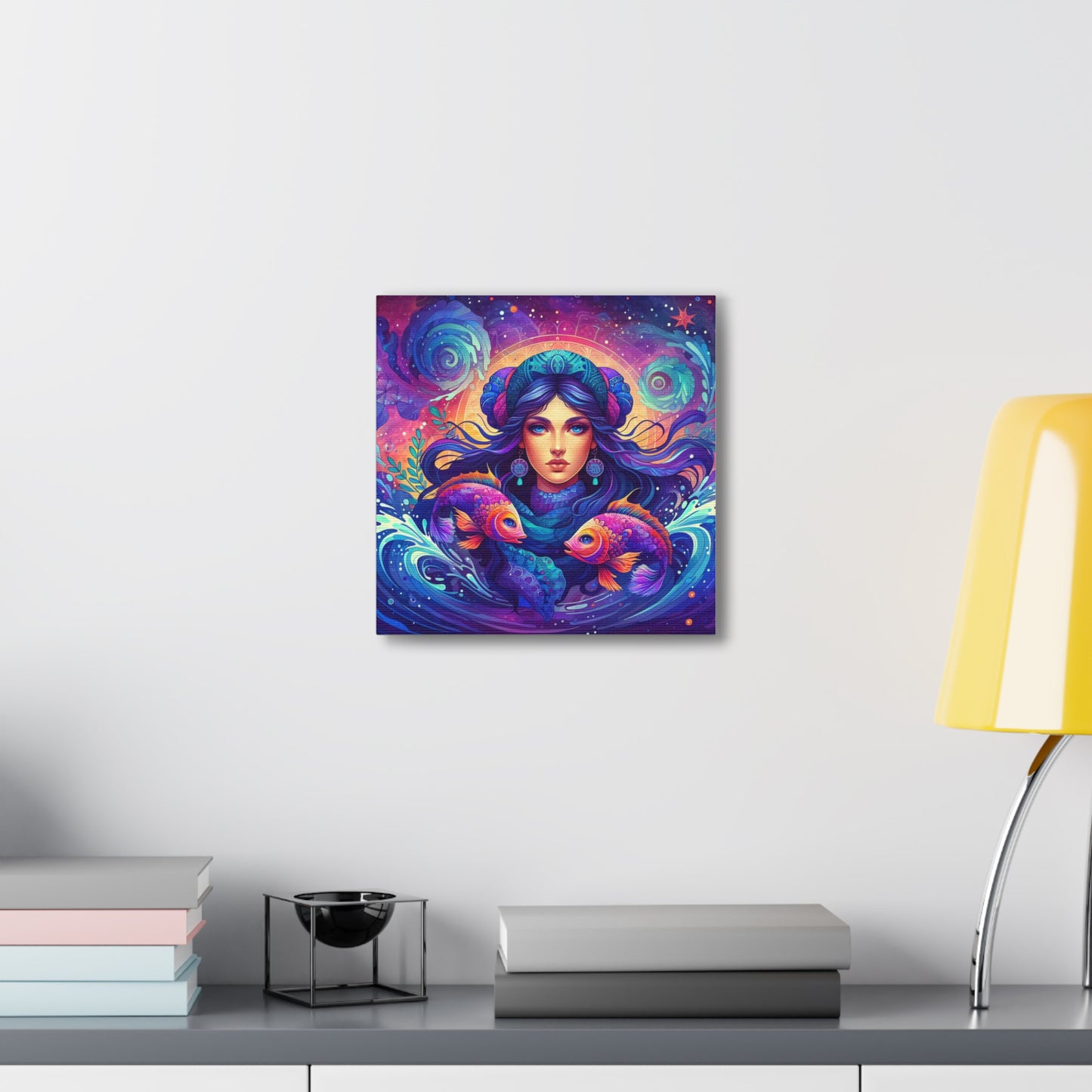 Pisces Woman Astrological Sign Canvas Wall Art