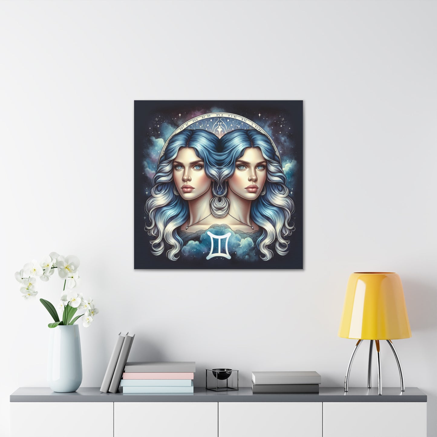 Gemini Woman Astrological Sign Canvas Wall Art