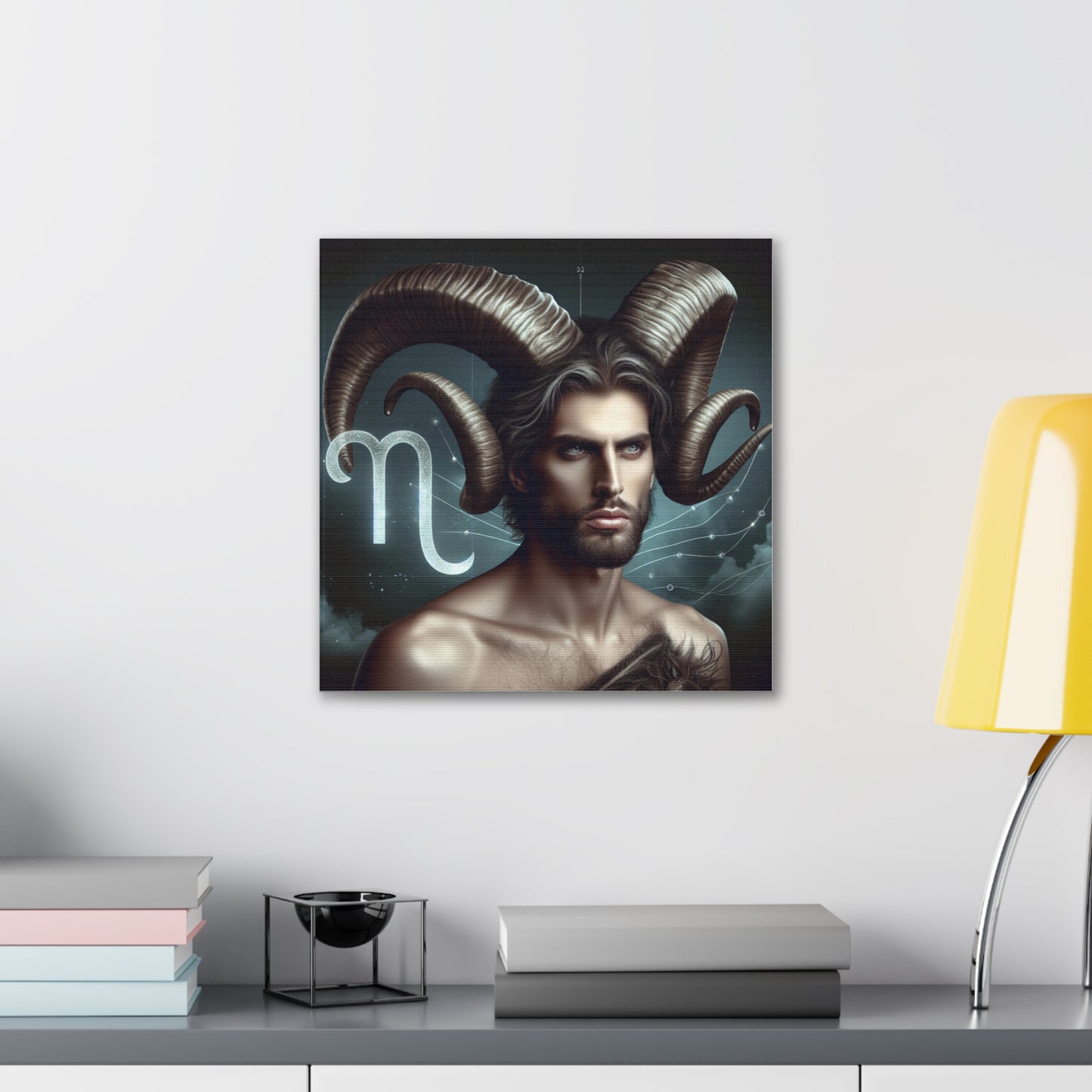 Capricorn Man Astrological Sign Canvas Wall Art