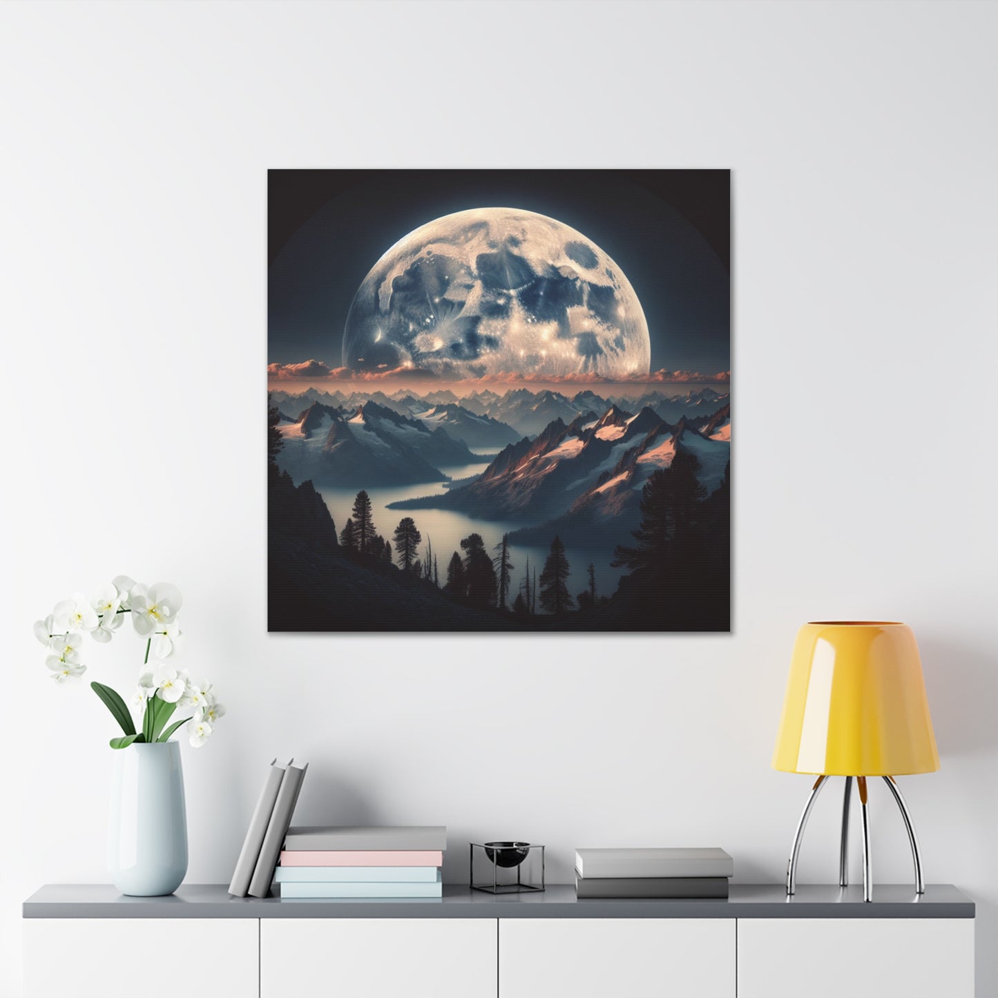 Full Moon Canvas Wall Art