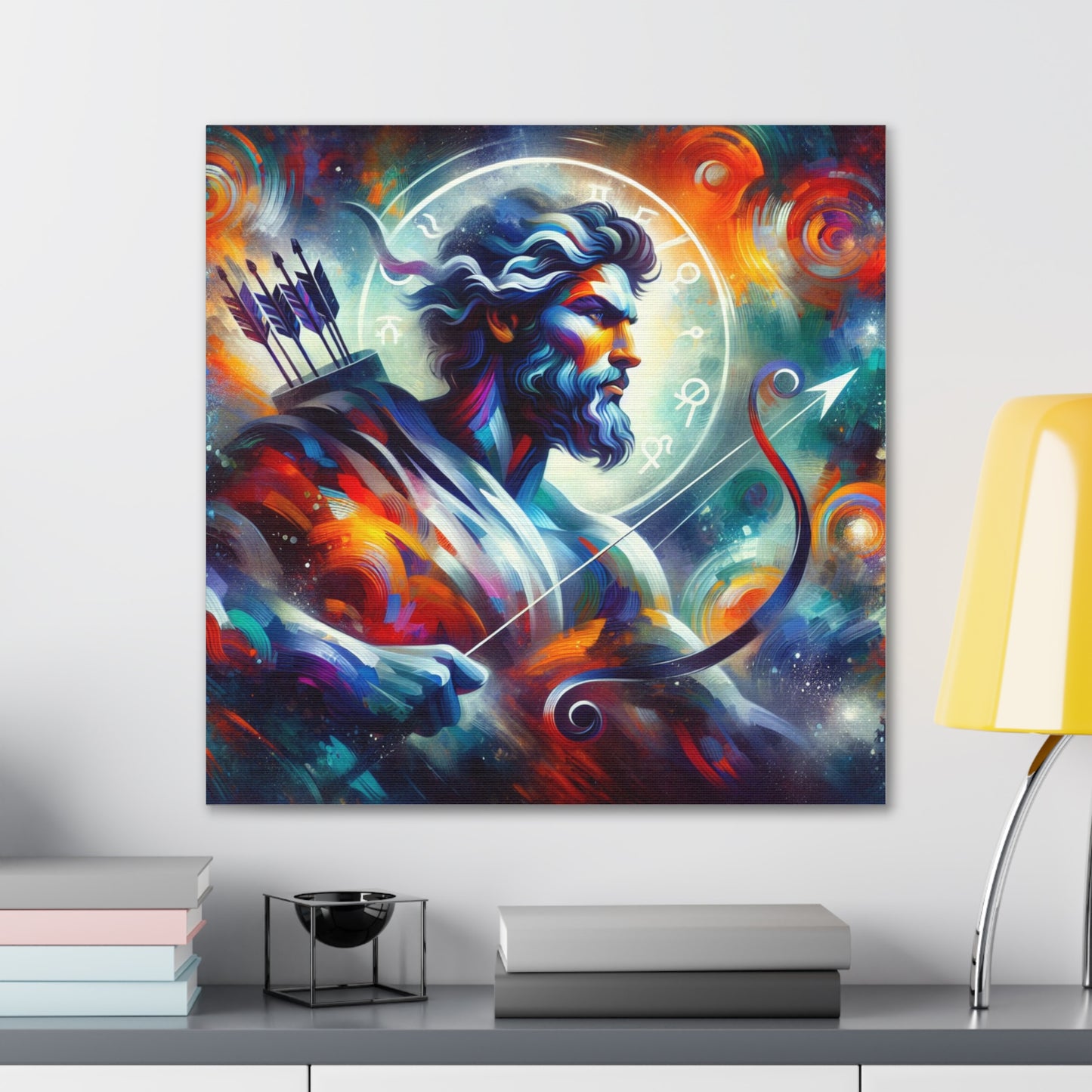 Sagittarius Man Astrological Sign Canvas Wall Art