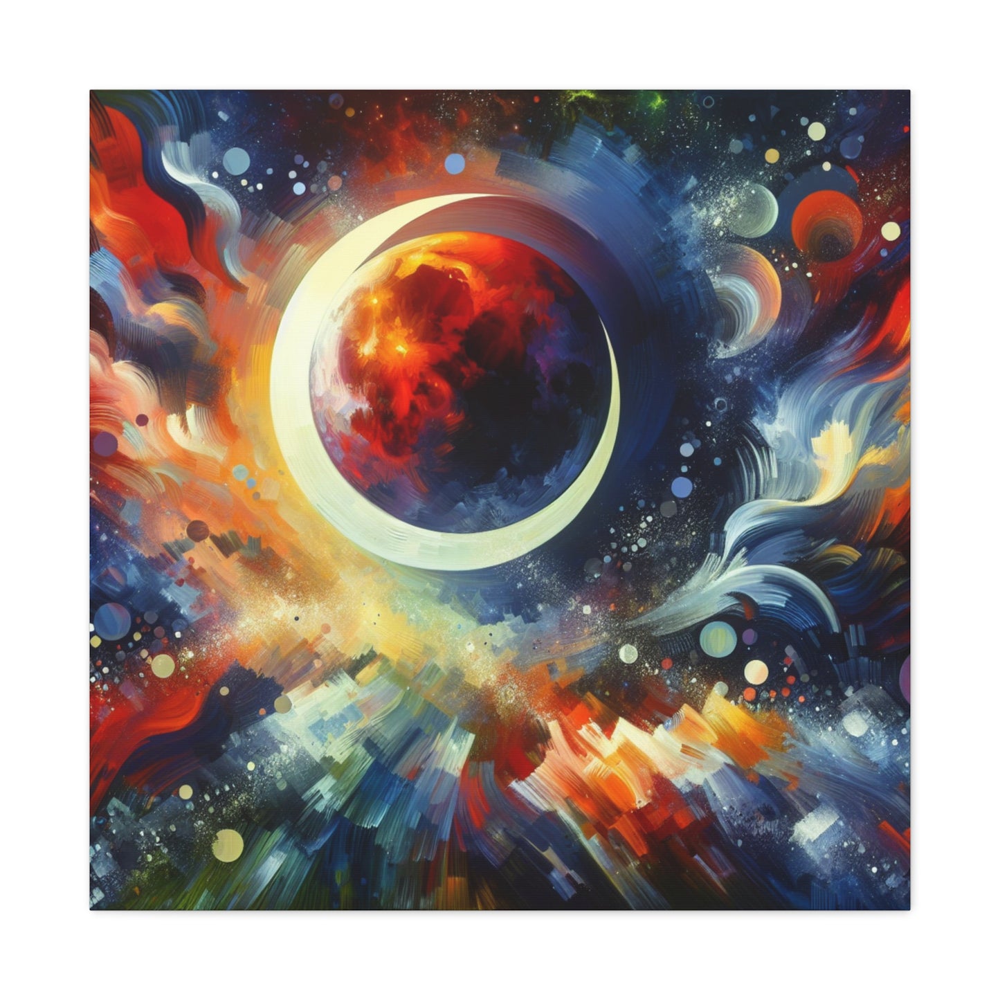 Lunar Eclipse Canvas Wall Art