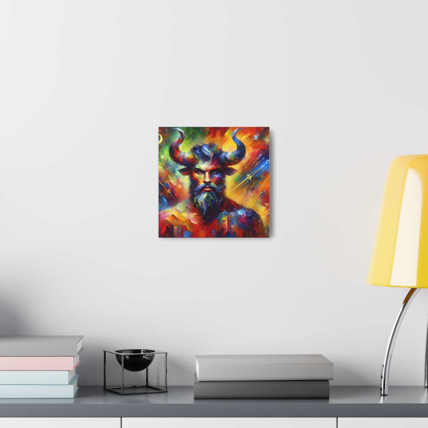 Taurus man Astrological Sign Canvas Wall Art