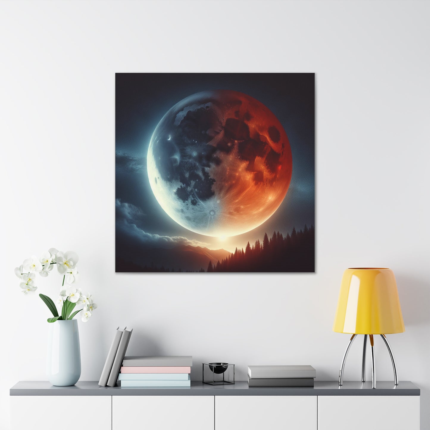 Lunar Eclipse Canvas Wall Art