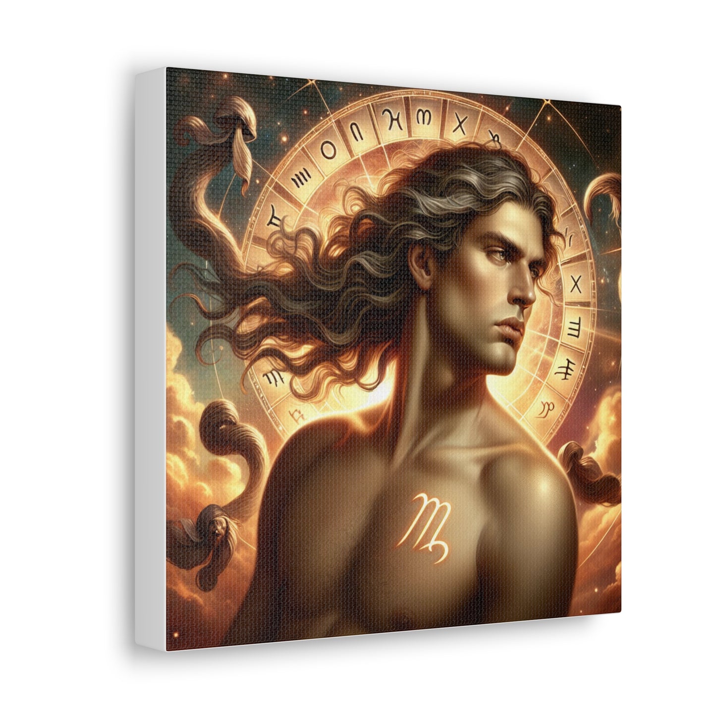 Virgo Man Astrological Sign Canvas Wall Art