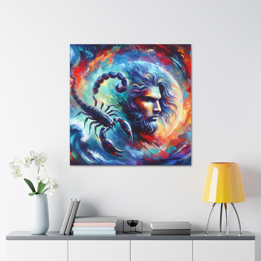 Scorpio Man Astrological Sign Canvas Wall Art