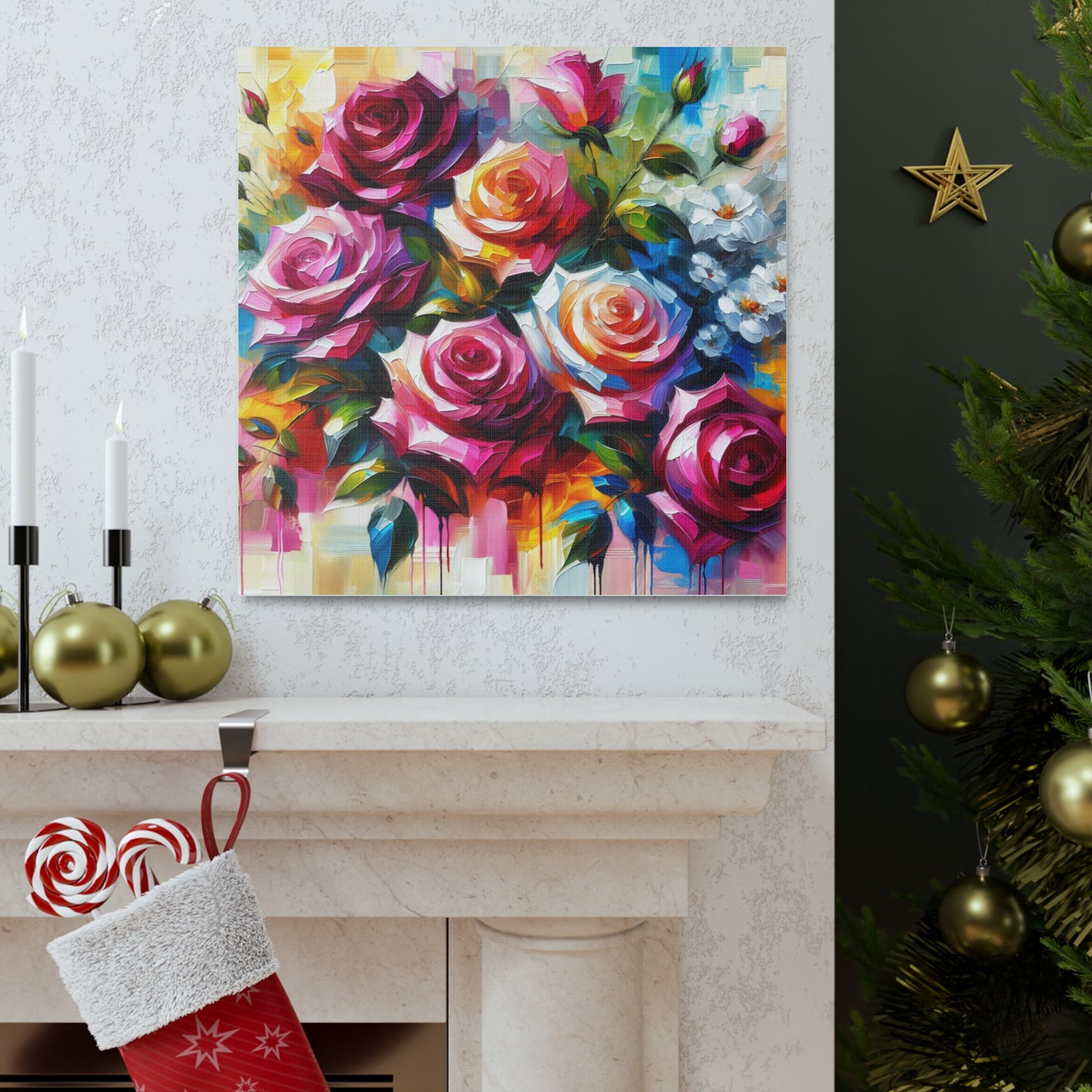 Roses Canvas Wall Art