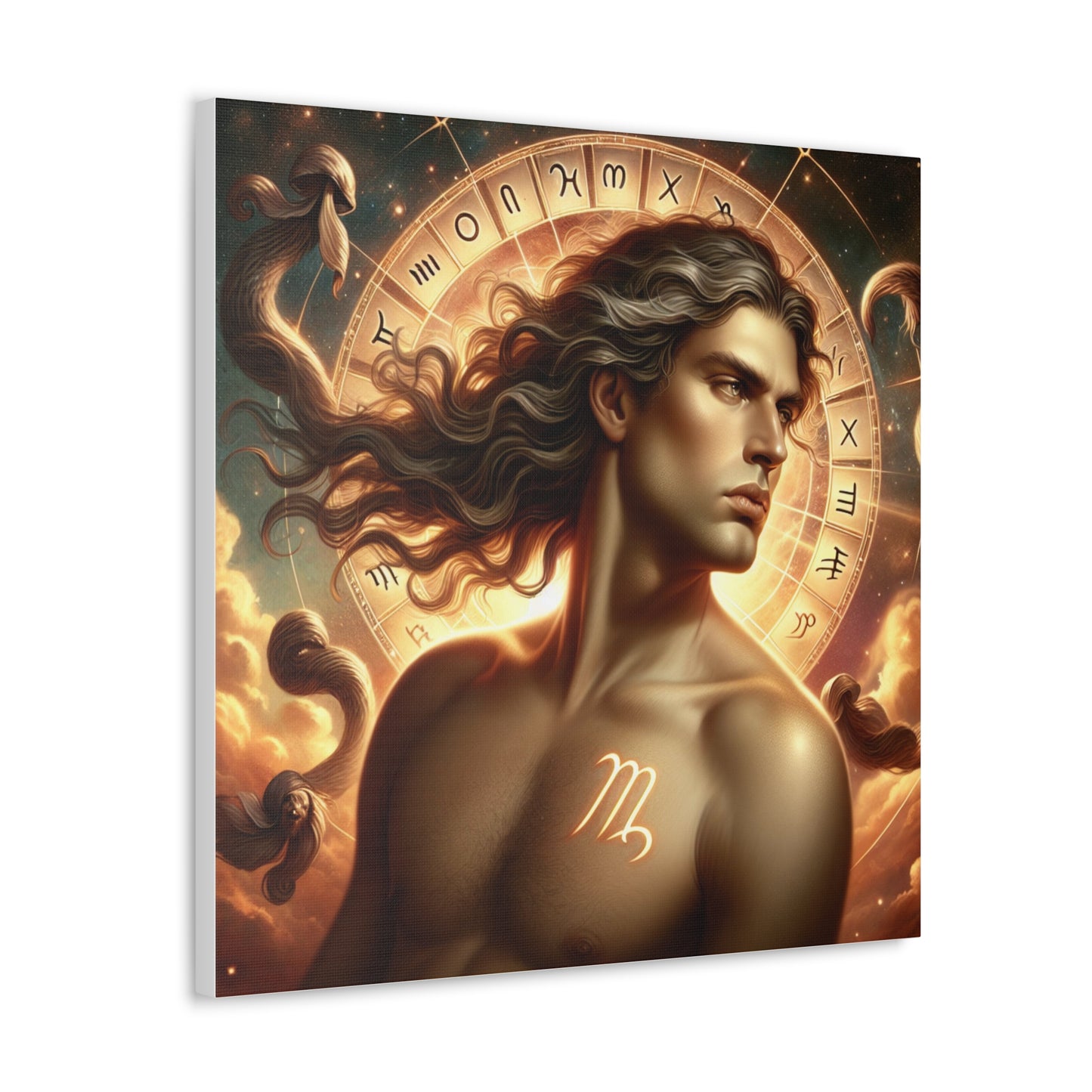 Virgo Man Astrological Sign Canvas Wall Art