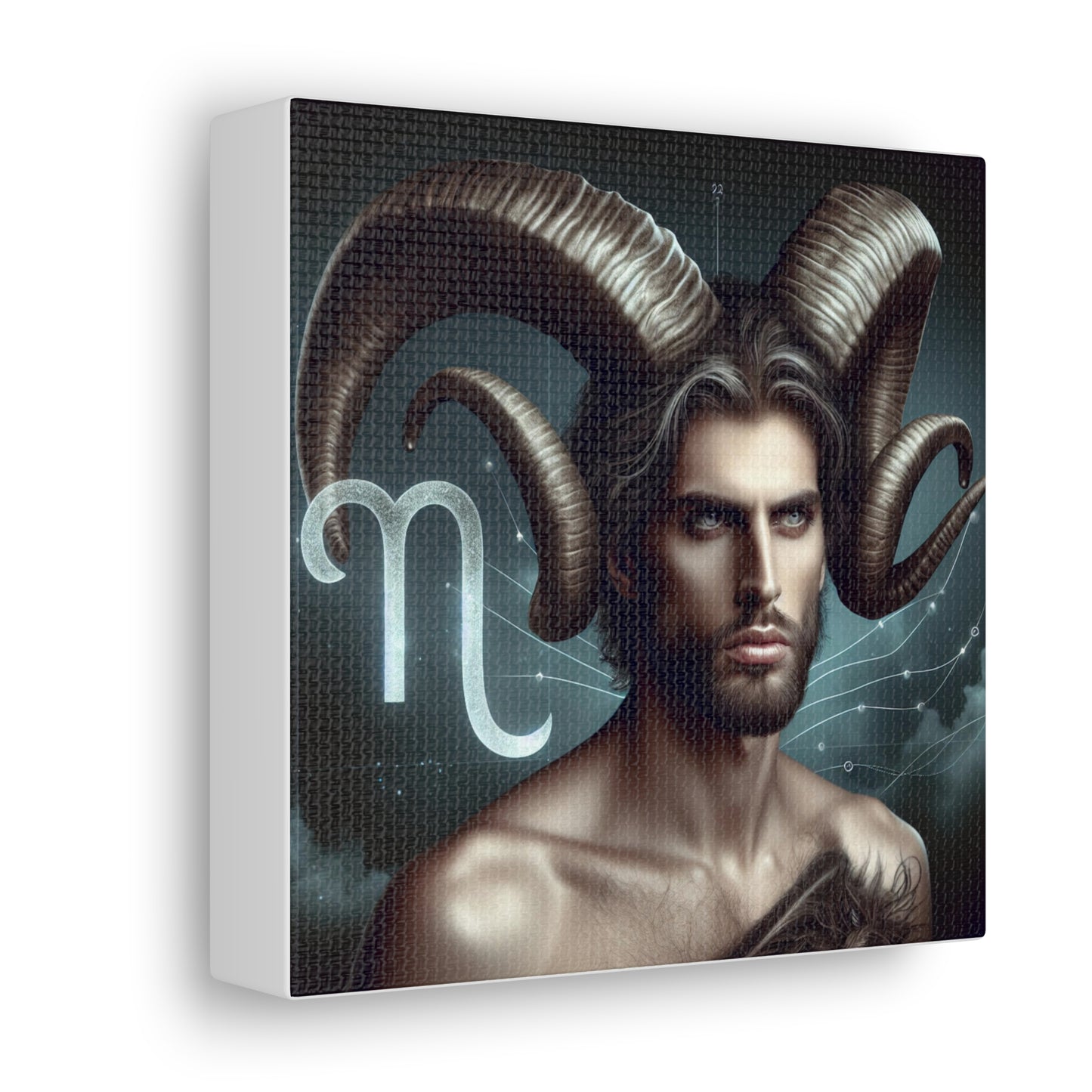 Capricorn Man Astrological Sign Canvas Wall Art