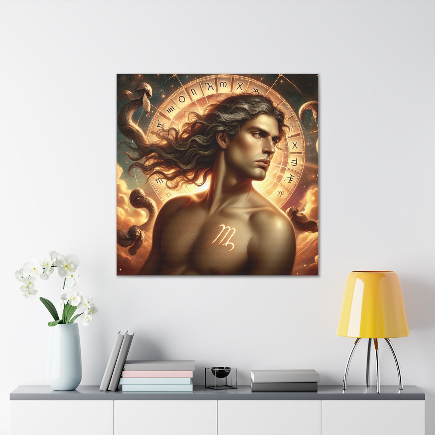 Virgo Man Astrological Sign Canvas Wall Art