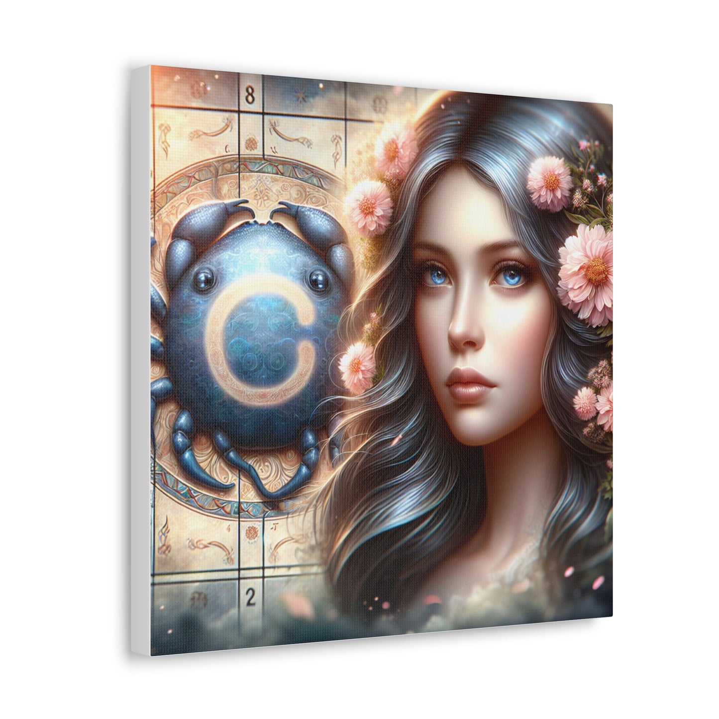 Cancer Woman Astrological Sign Canvas Wall Art