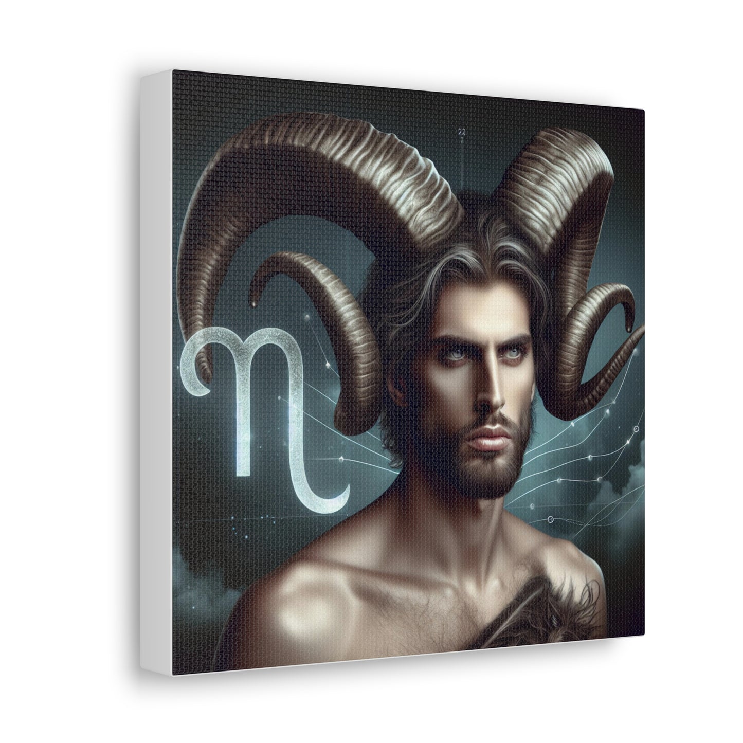 Capricorn Man Astrological Sign Canvas Wall Art