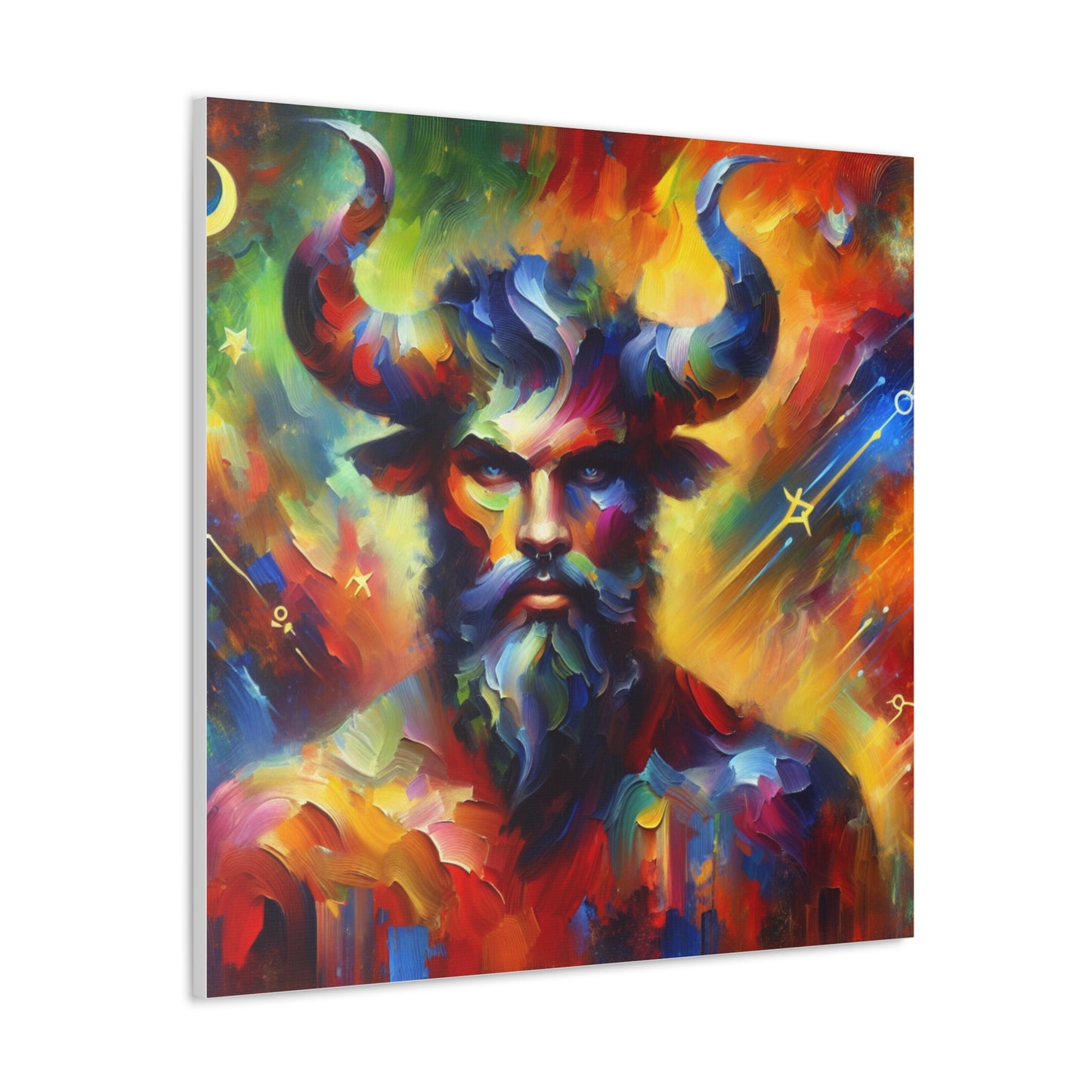 Taurus man Astrological Sign Canvas Wall Art