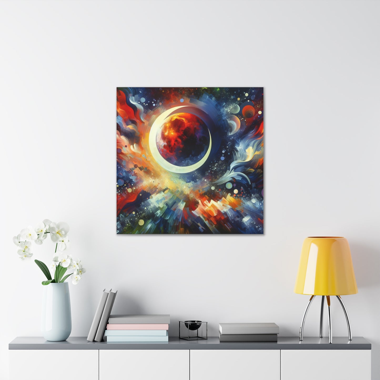 Lunar Eclipse Canvas Wall Art