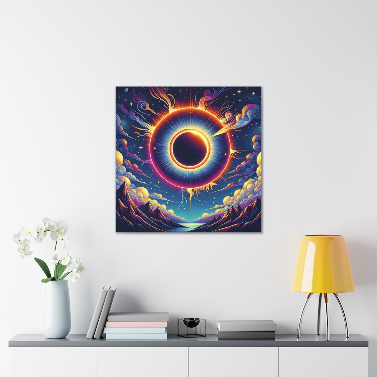 Solar Eclipse Canvas Wall Art