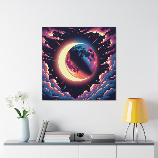 Lunar Eclipse Canvas Wall Art