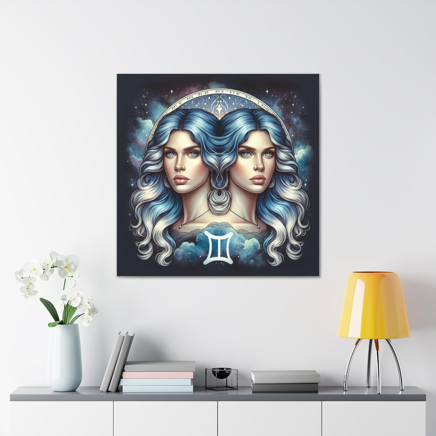 Gemini Woman Astrological Sign Canvas Wall Art