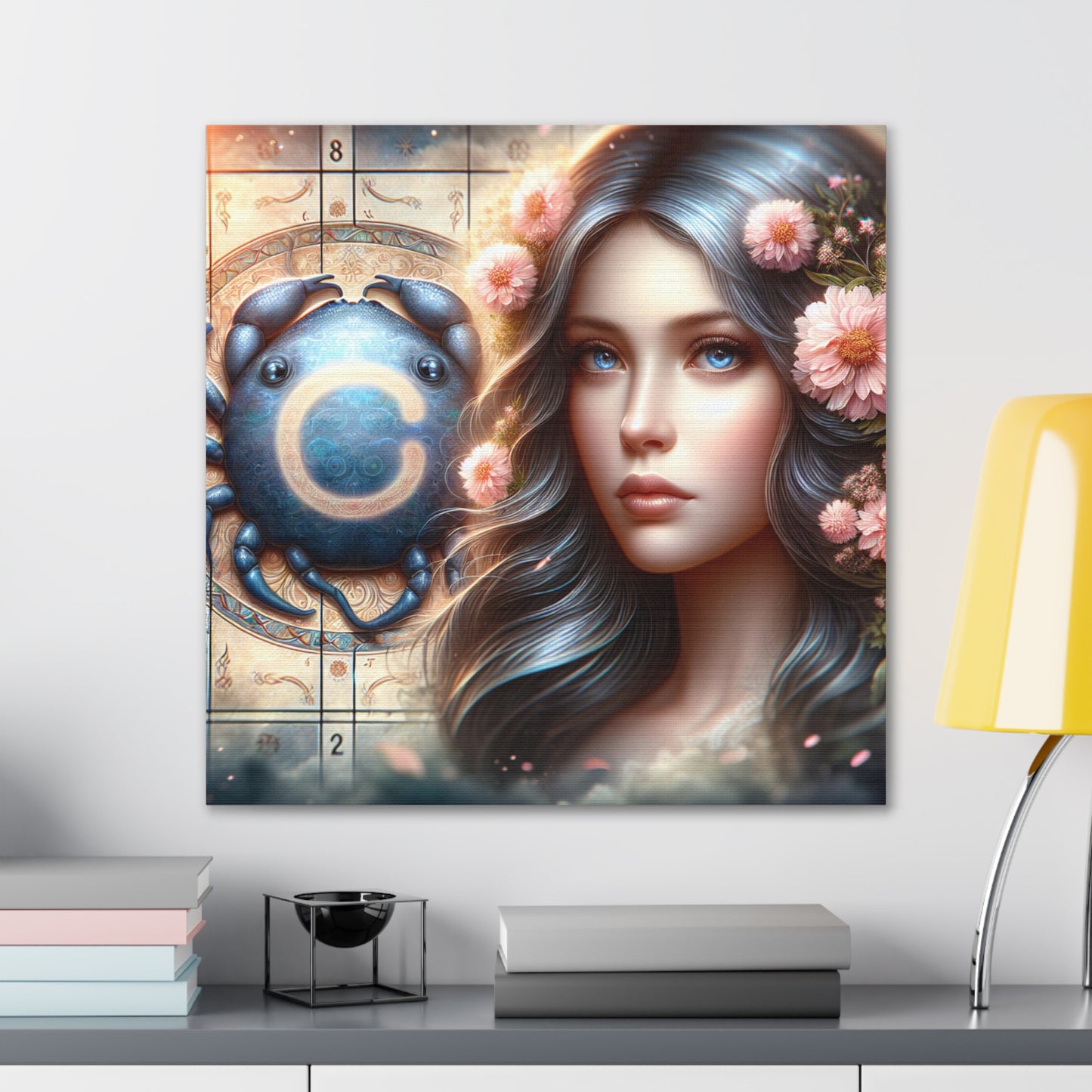 Cancer Woman Astrological Sign Canvas Wall Art