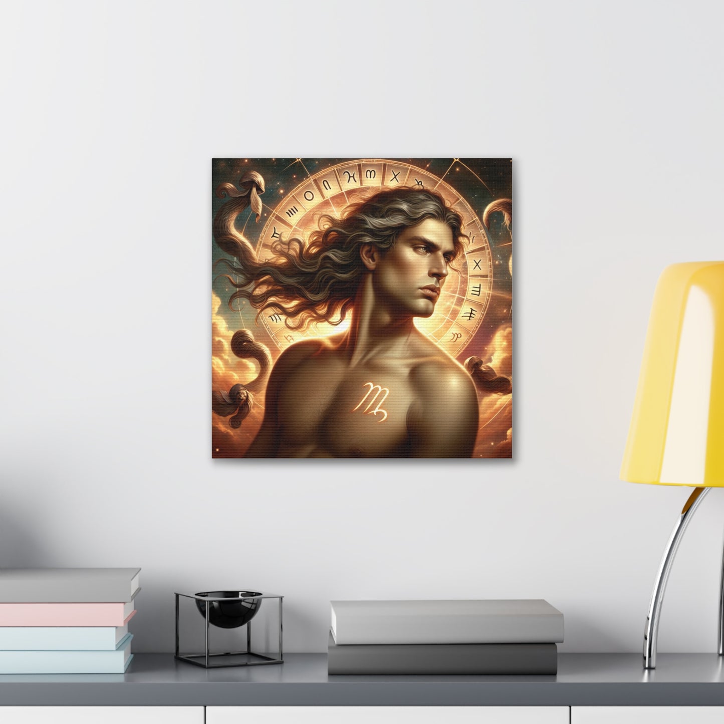 Virgo Man Astrological Sign Canvas Wall Art