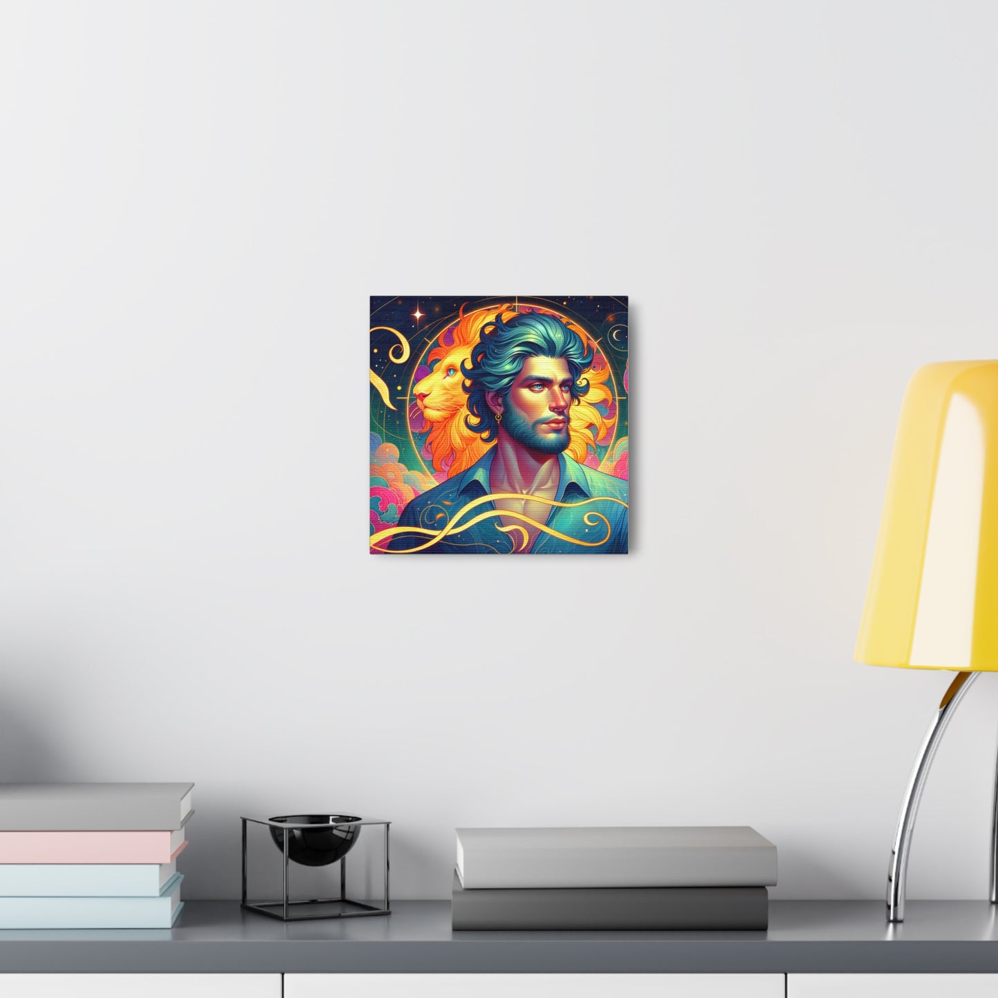 Leo Man Astrological Sign Canvas Wall Art