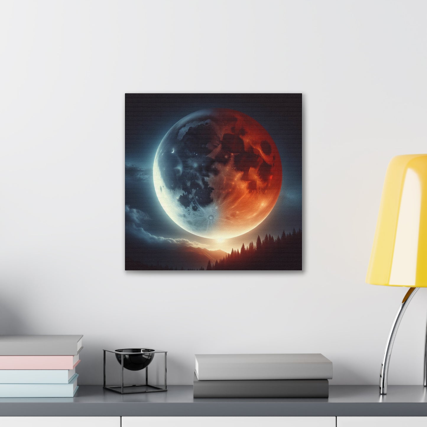 Lunar Eclipse Canvas Wall Art