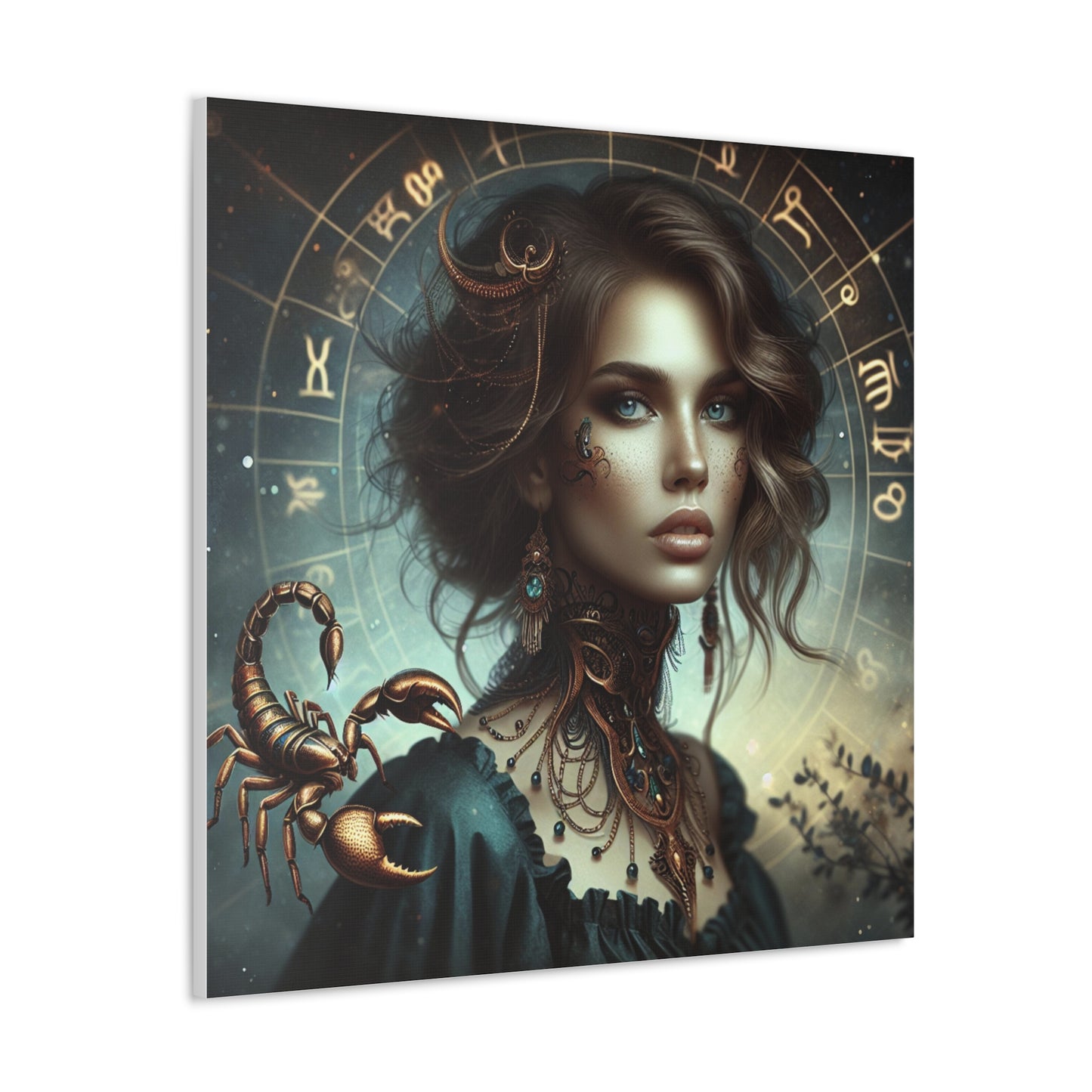 Scorpio Woman Astrological Sign Canvas Wall Art