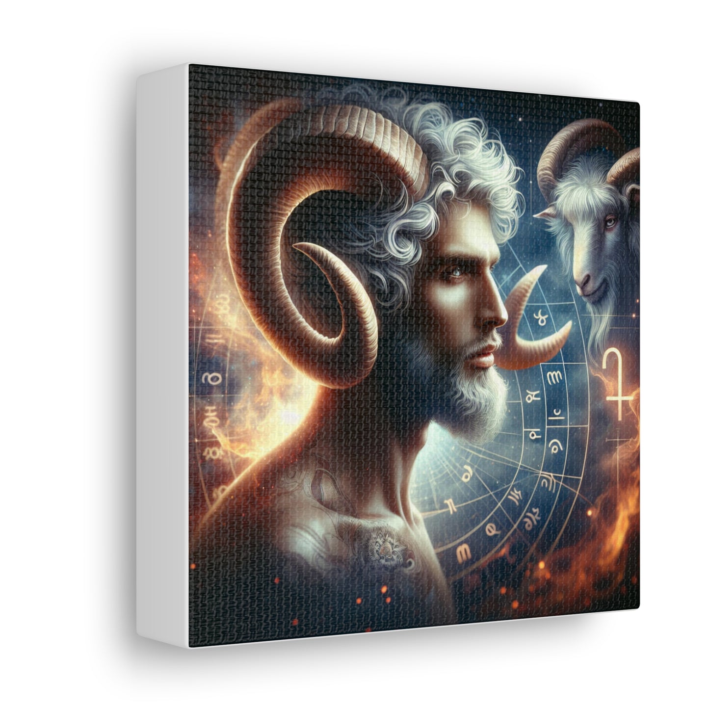 Aries Man Astrological Sign Canvas Wall Art