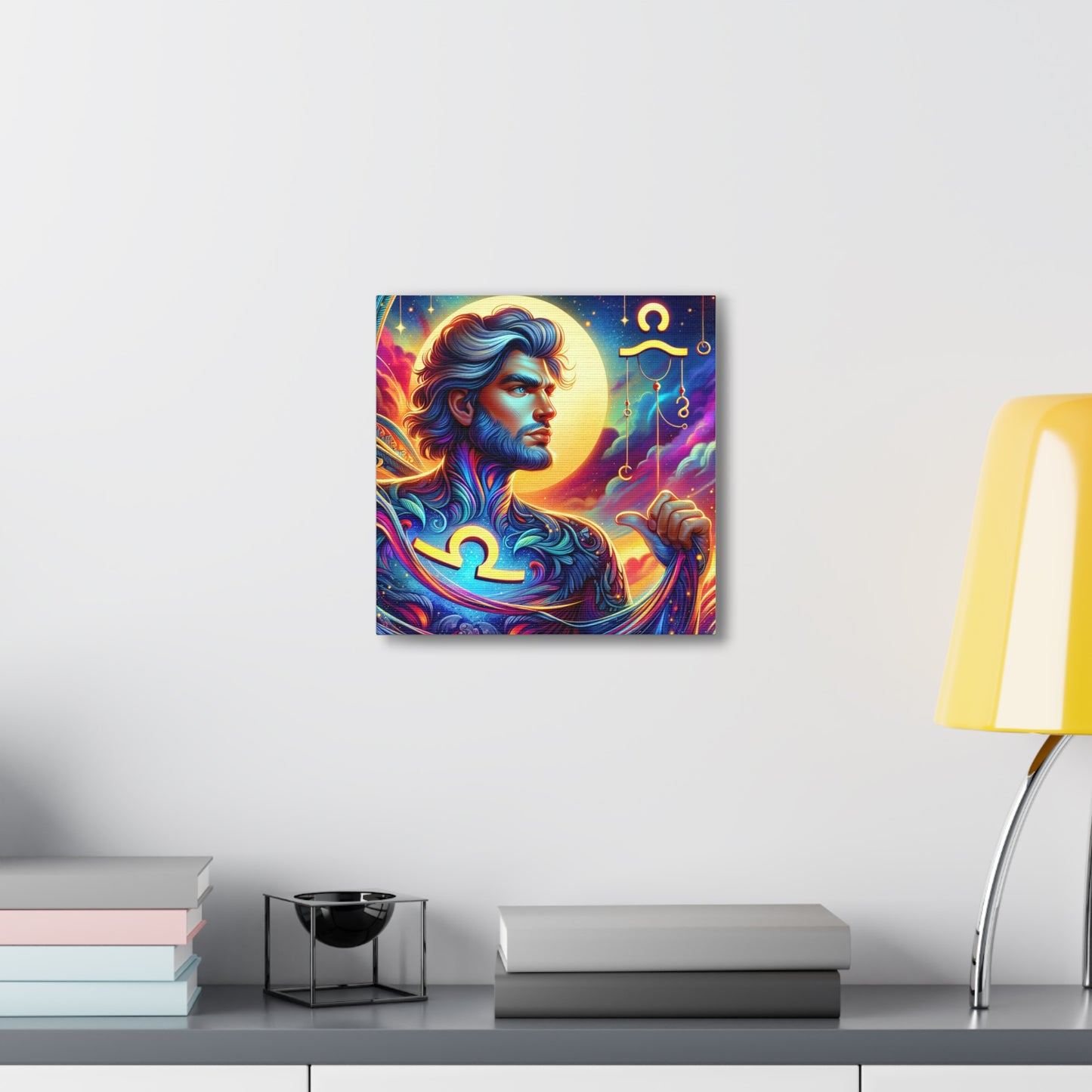 Libra Man Astrological Sign Canvas Wall Art