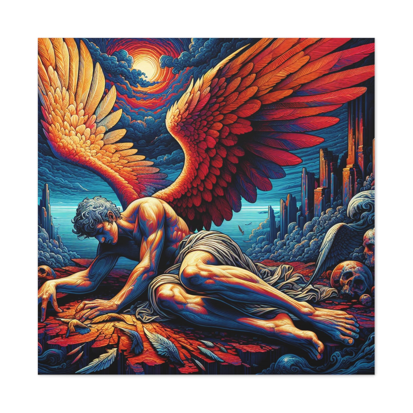 Fallen Angel Canvas Wall Art