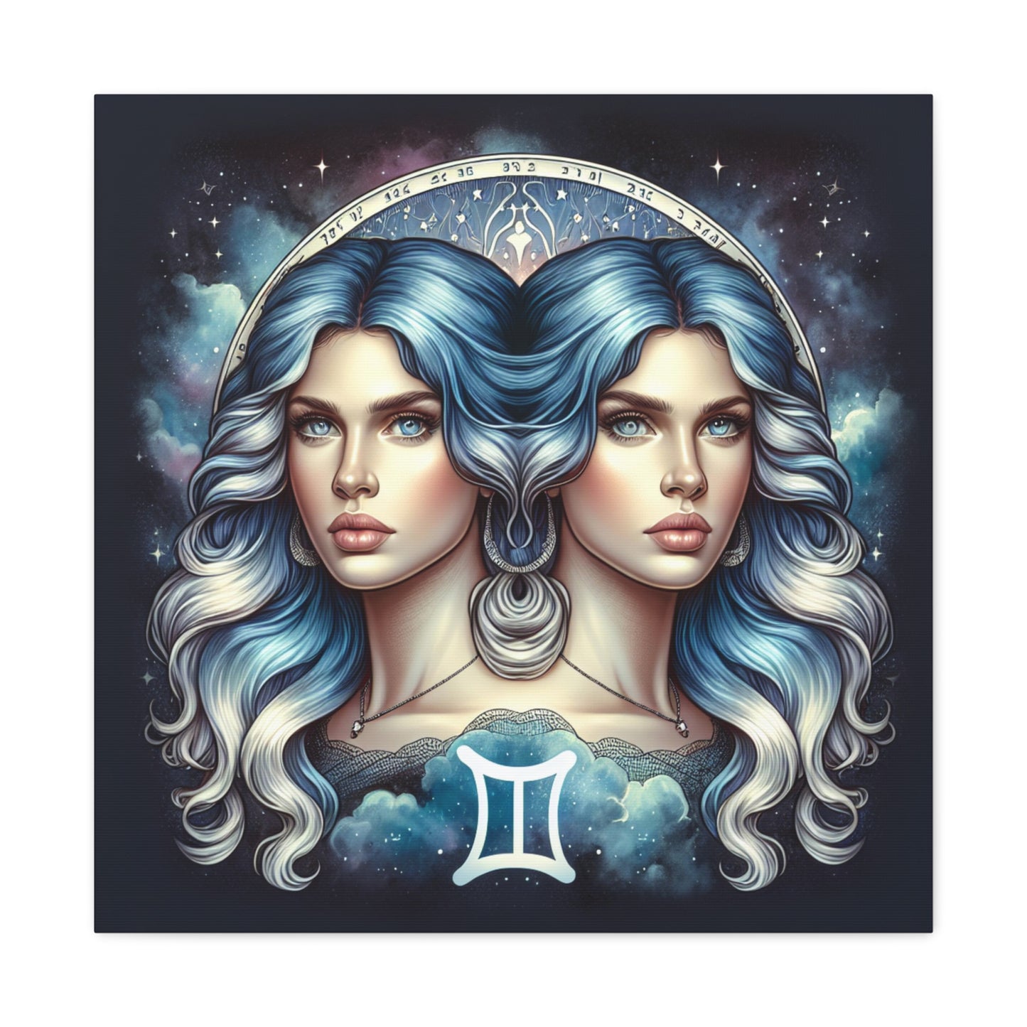 Gemini Woman Astrological Sign Canvas Wall Art