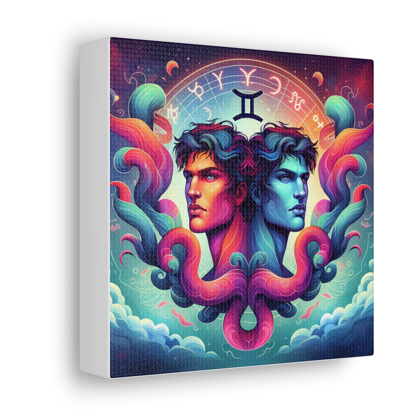 Gemini man Astrological Sign Canvas Wall Art