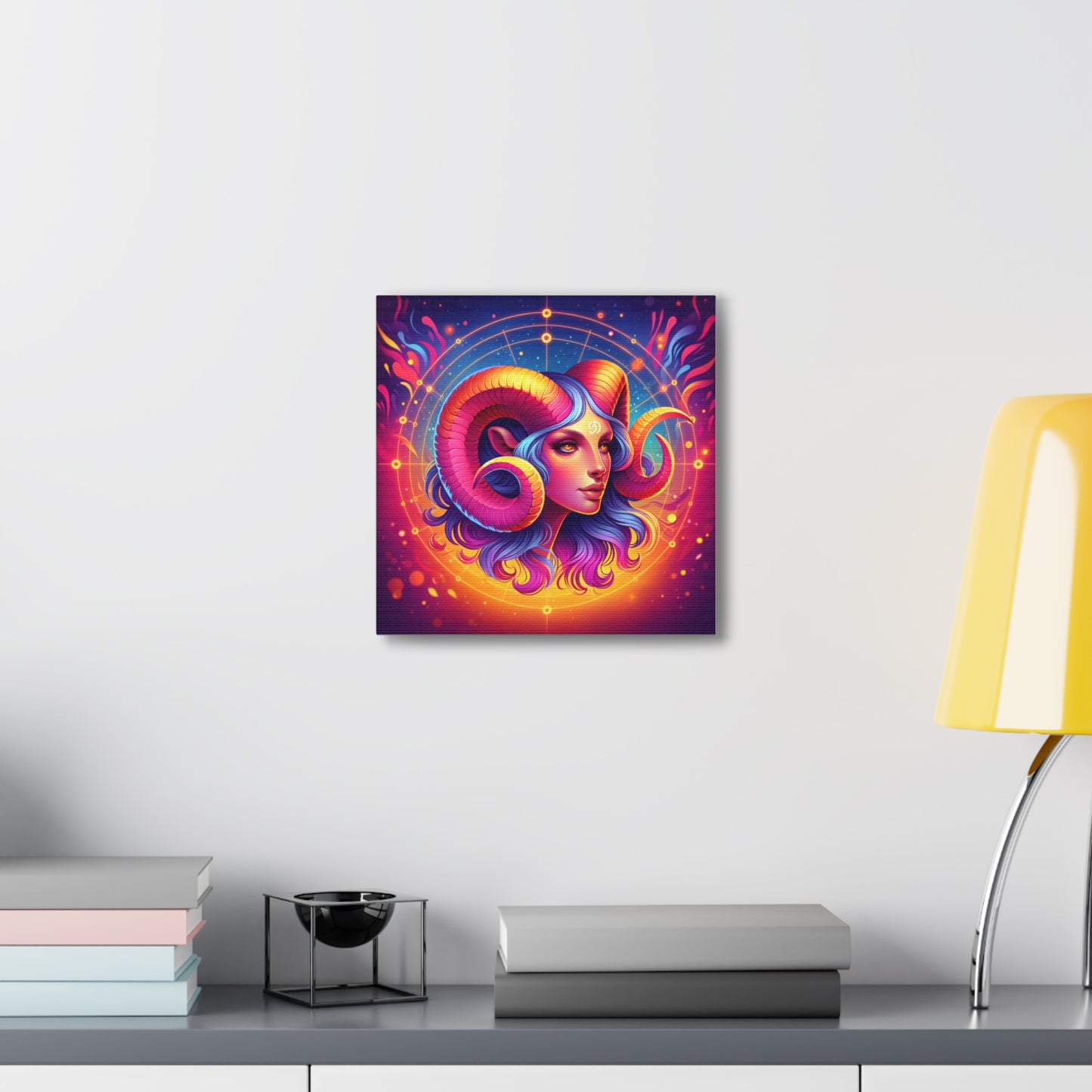 Aries Woman Astrological Sign Canvas Wall Art