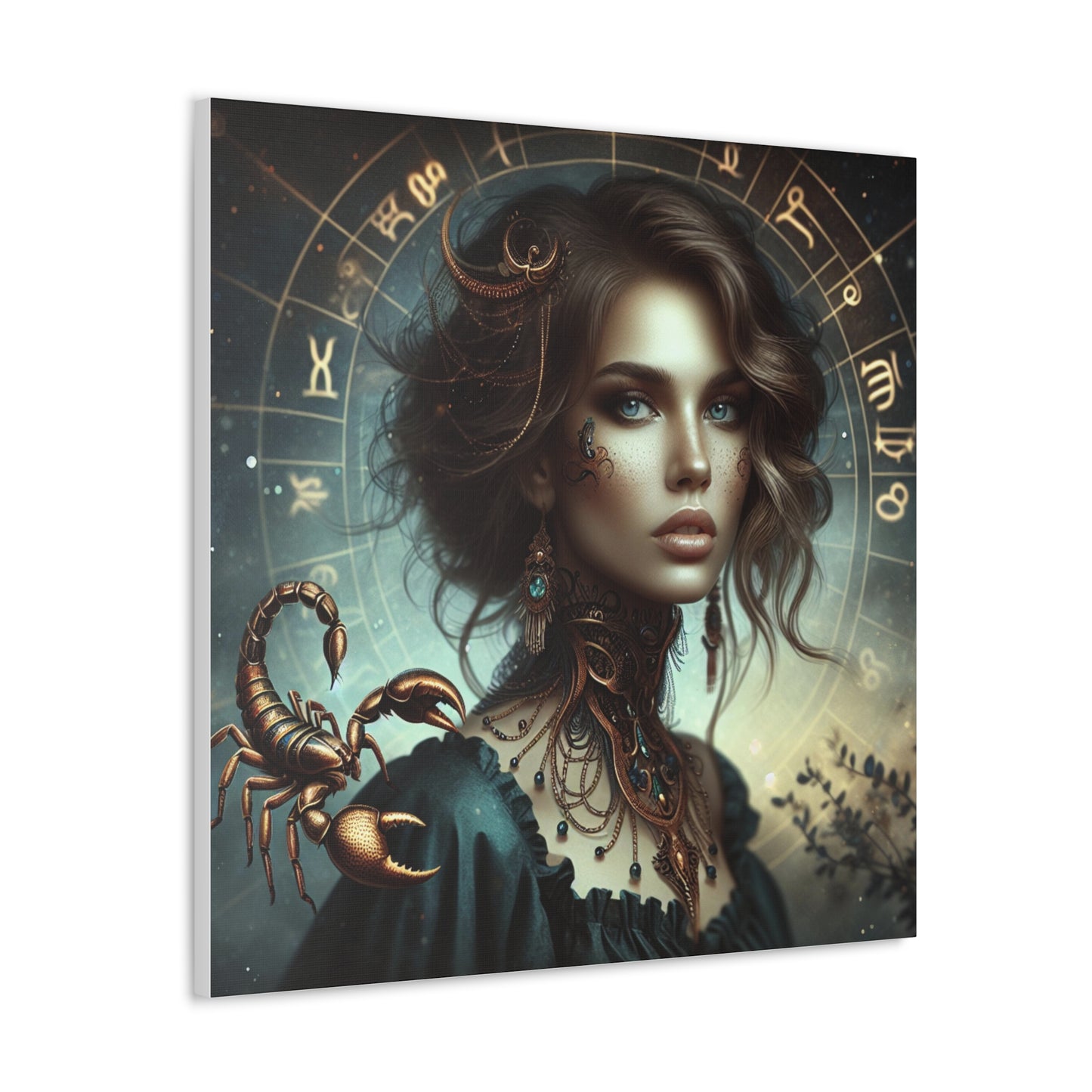 Scorpio Woman Astrological Sign Canvas Wall Art